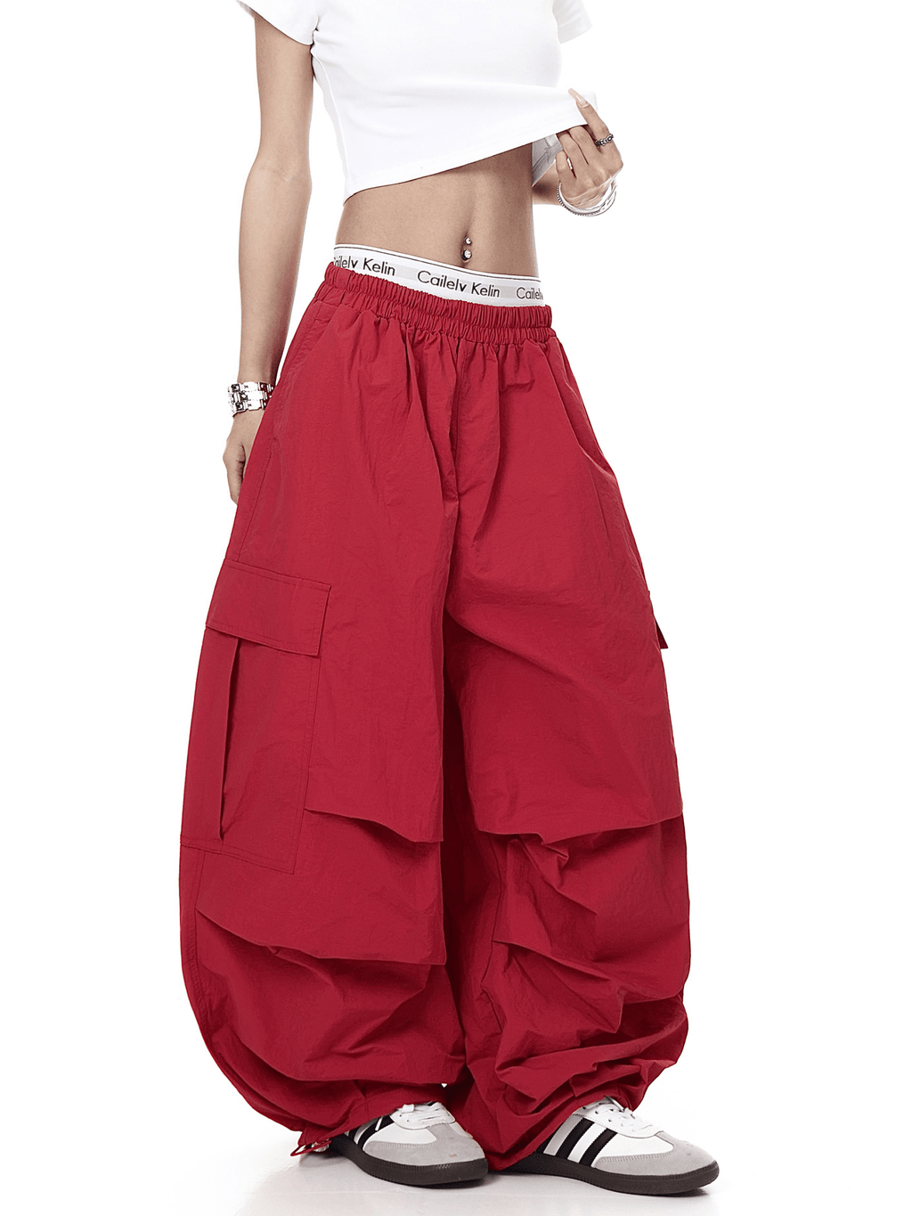 Layered Pocket Wide - Leg Paratrooper Cargo Pants - COPPING THREADS - CT Select