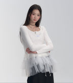 Layered Sheer Tulle Slip Dress - COPPING THREADS - FRAGILE HEART