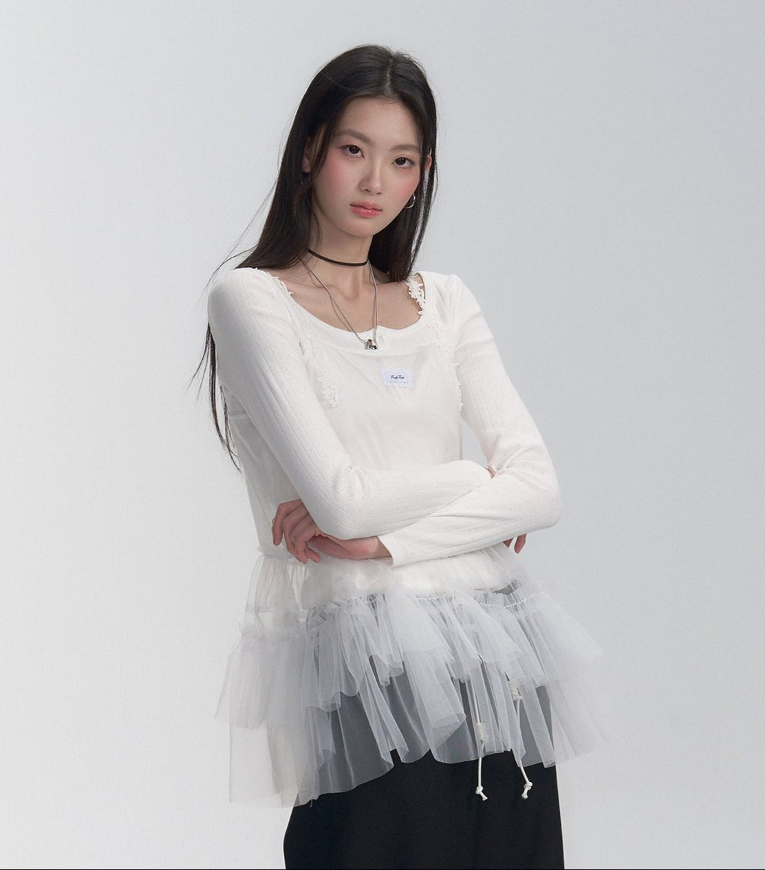 Layered Sheer Tulle Slip Dress - COPPING THREADS - FRAGILE HEART