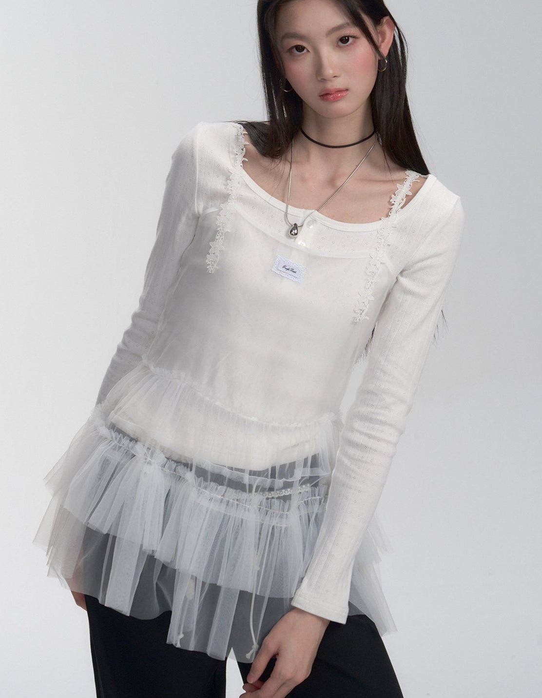 Layered Sheer Tulle Slip Dress - COPPING THREADS - FRAGILE HEART