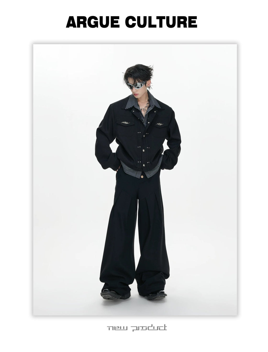 Layered Stripe Cropped Jacket - COPPING THREADS - Argue Culture