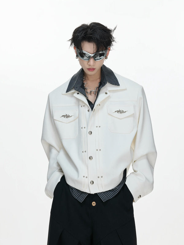 Layered Stripe Cropped Jacket - COPPING THREADS - Argue Culture