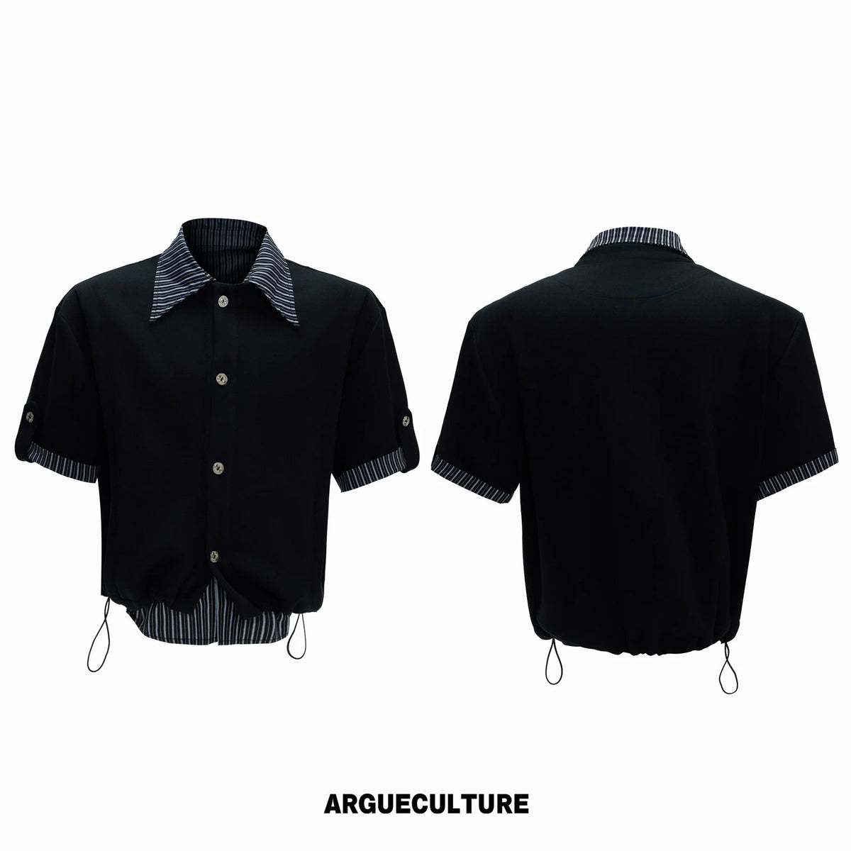 Layered Stripe Short-Sleeve Shirt Set - COPPING THREADS - Argue Culture