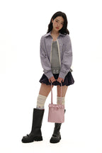 Layered Tencel Lace Hem Fitted Gingham Shirt - COPPING THREADS - MOROMORO