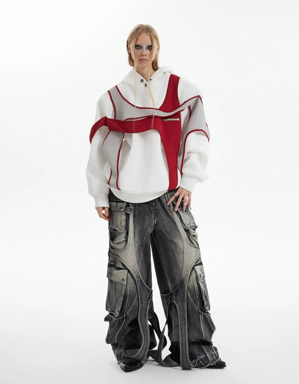 Layered Tie-Detail Padded-Shoulder T-Shirt - COPPING THREADS - Argue Culture