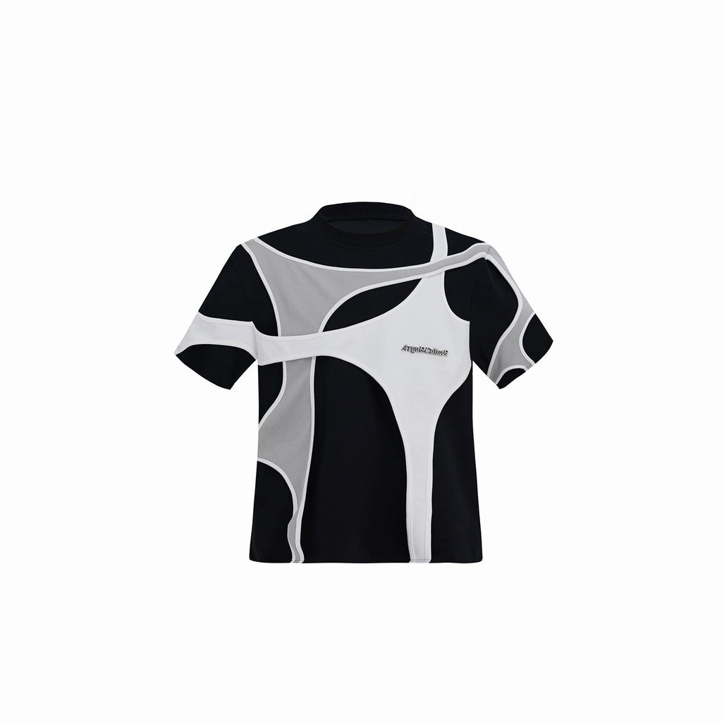 Layered Tie-Detail Padded-Shoulder T-Shirt - COPPING THREADS - Argue Culture