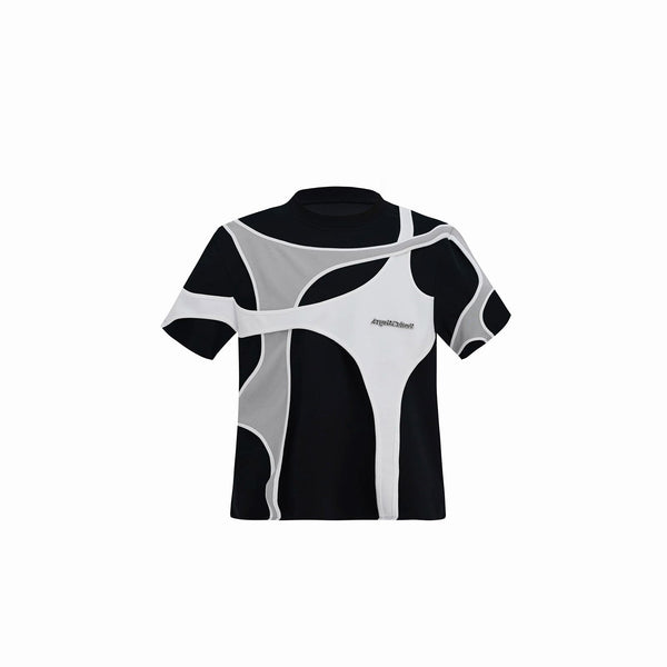 Layered Tie-Detail Padded-Shoulder T-Shirt - COPPING THREADS - Argue Culture