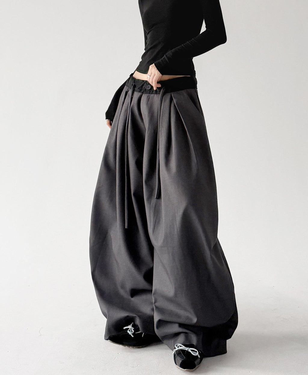 Layered-Waist Balloon Pants - CT3113 - COPPING THREADS - CT ORIGINALS