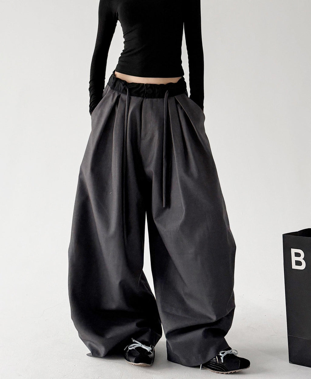 Layered-Waist Balloon Pants - CT3113 - COPPING THREADS - CT ORIGINALS