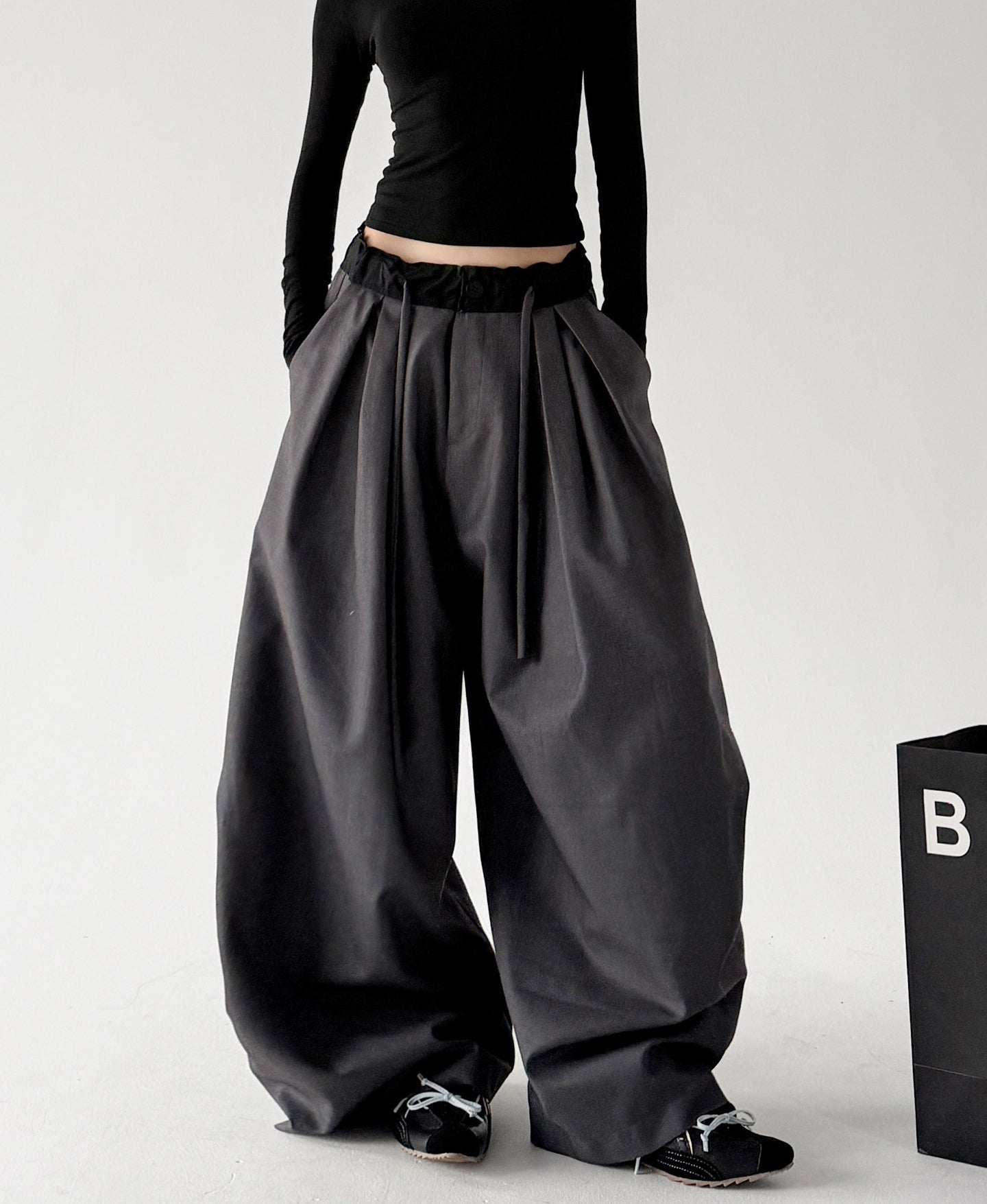 Layered-Waist Balloon Pants - CT3113 - COPPING THREADS - CT ORIGINALS