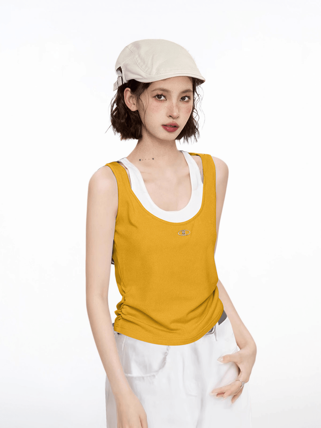 Layered Wide - Strap Sleeveless Tank Top - COPPING THREADS - CT Select
