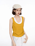 Layered Wide - Strap Sleeveless Tank Top - COPPING THREADS - CT Select