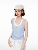 Layered Wide - Strap Sleeveless Tank Top - COPPING THREADS - CT Select