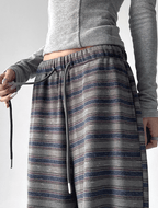 Lazy Striped Fleece Wide - Leg Pants - COPPING THREADS - CT Select