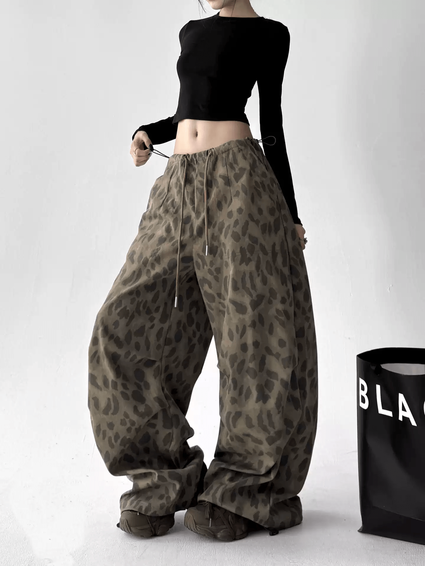 Leopard Cargo Wide - Leg Pants - COPPING THREADS - CT Select