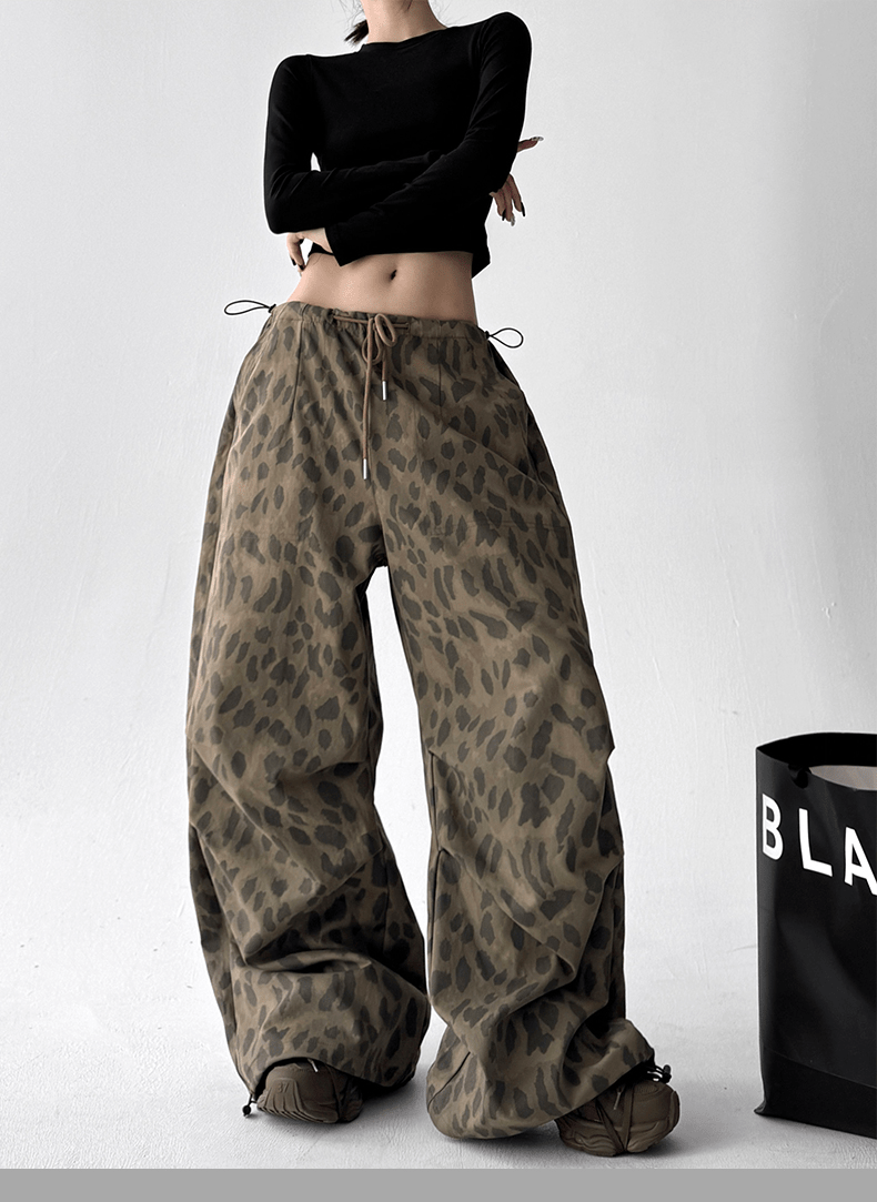 Leopard Cargo Wide - Leg Pants - COPPING THREADS - CT Select