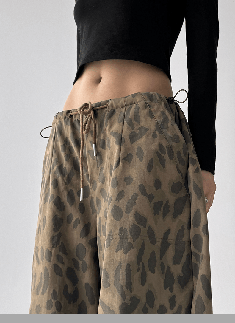 Leopard Cargo Wide - Leg Pants - COPPING THREADS - CT Select
