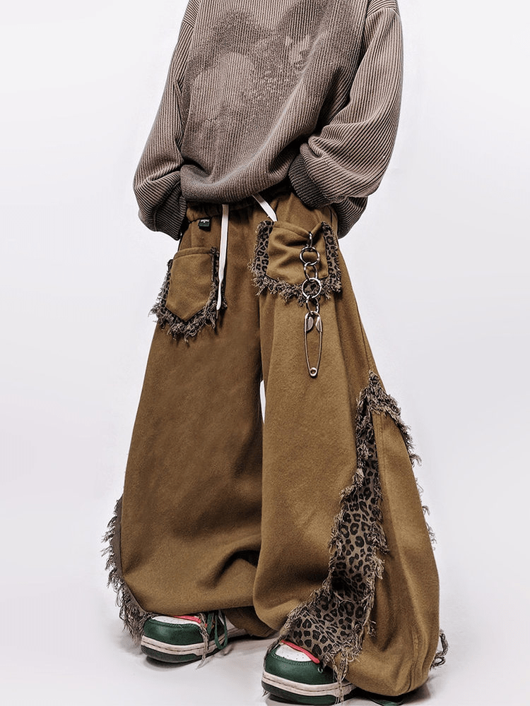 Leopard Patch Curved - Leg Wide Pants - COPPING THREADS - CT Select