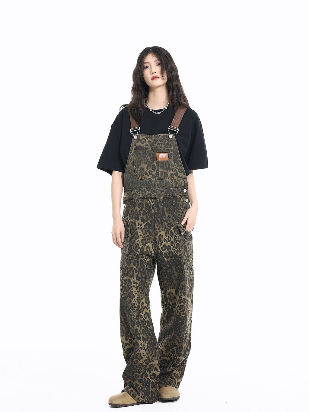 Leopard Print Denim Overalls - COPPING THREADS - CT Select