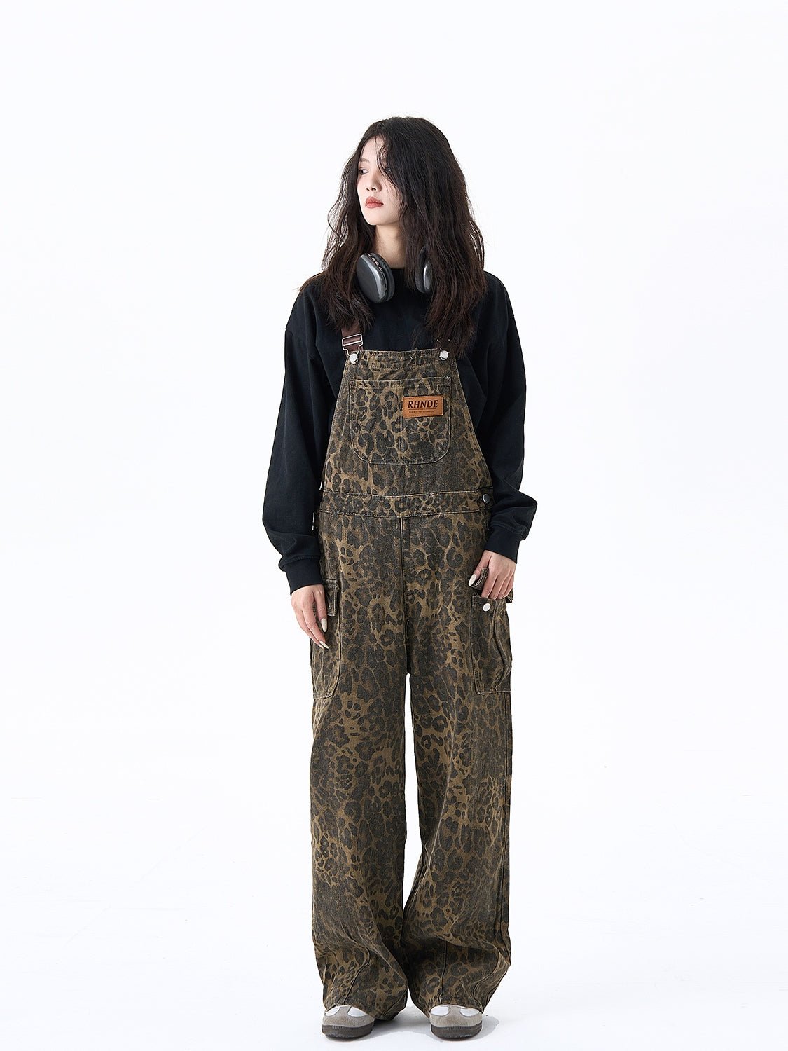 Leopard Print Denim Overalls - COPPING THREADS - CT Select
