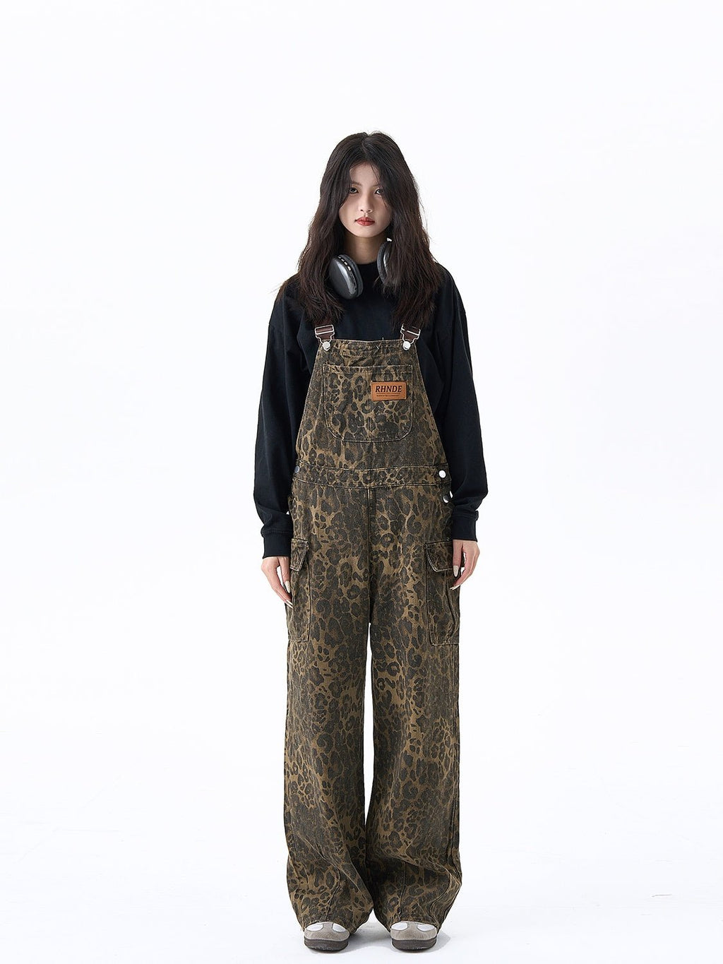 Leopard Print Denim Overalls - COPPING THREADS - CT Select