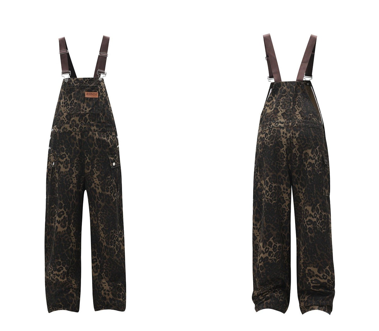 Leopard Print Denim Overalls - COPPING THREADS - CT Select