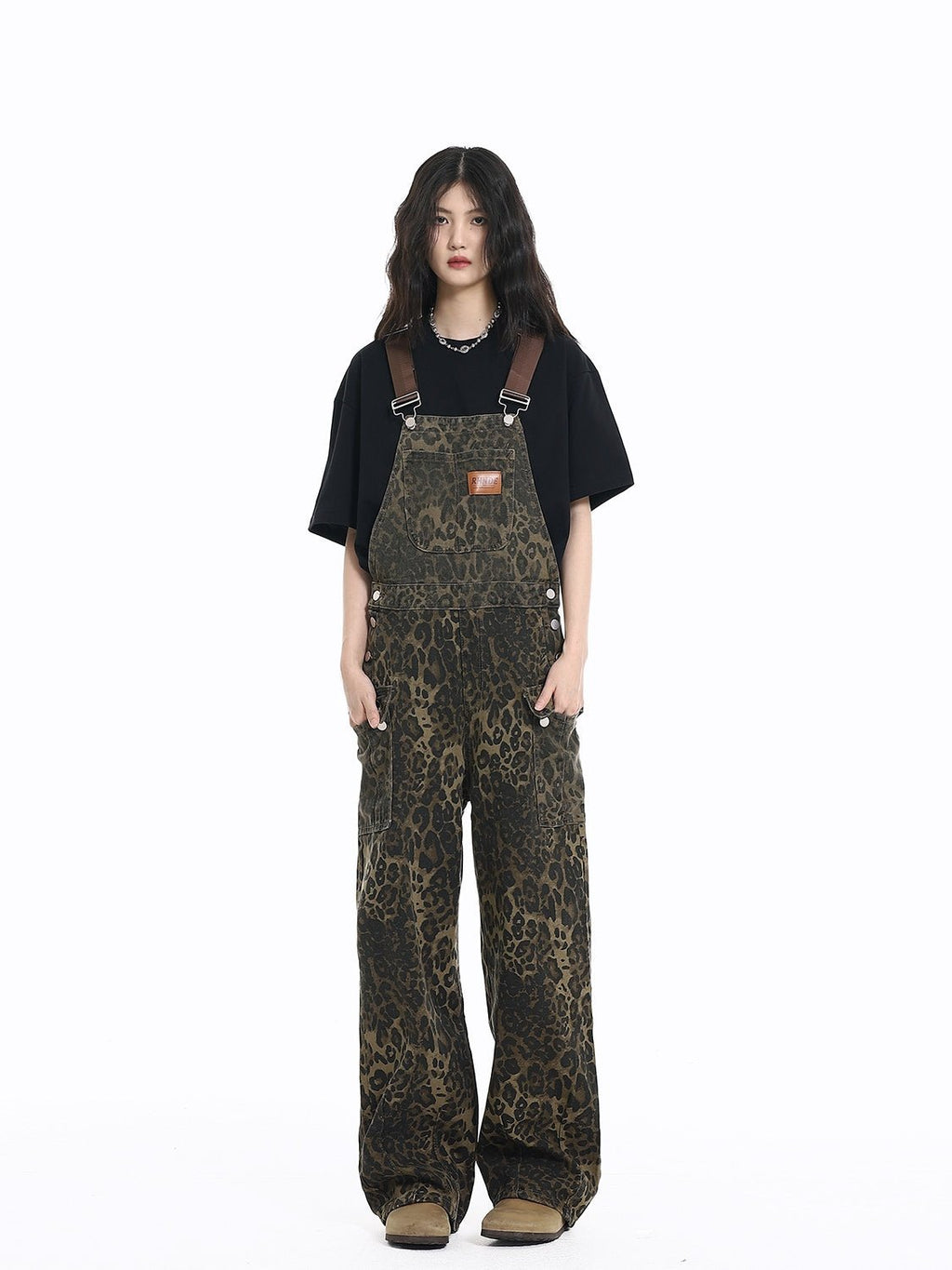 Leopard Print Denim Overalls - COPPING THREADS - CT Select