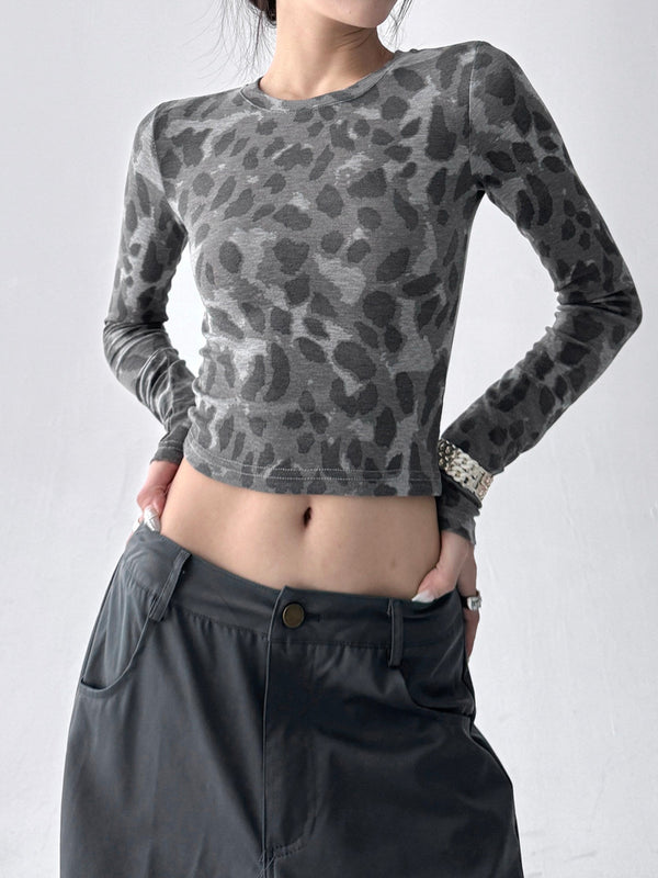 Leopard-Print Long-Sleeve Top - CT5164 - COPPING THREADS - CT ORIGINALS