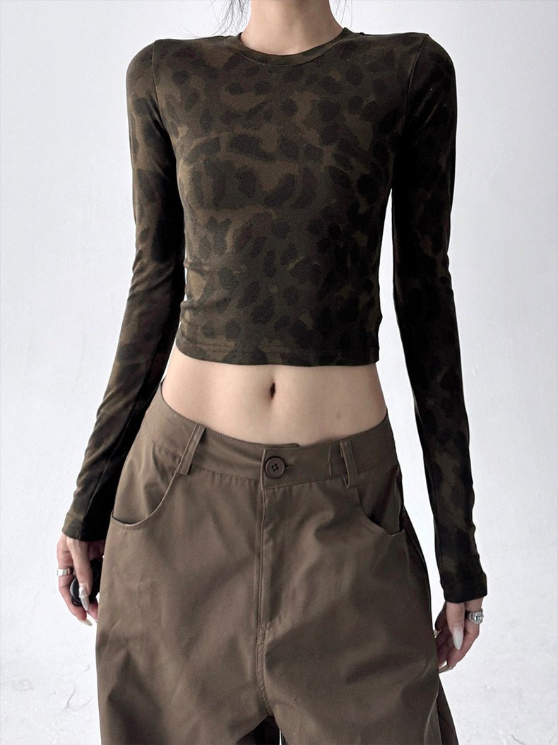 Leopard-Print Long-Sleeve Top - CT5164 - COPPING THREADS - CT ORIGINALS Main image