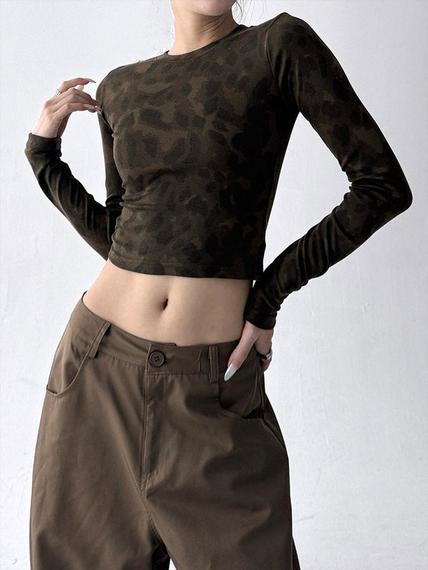 Leopard-Print Long-Sleeve Top - CT5164 - COPPING THREADS - CT ORIGINALS