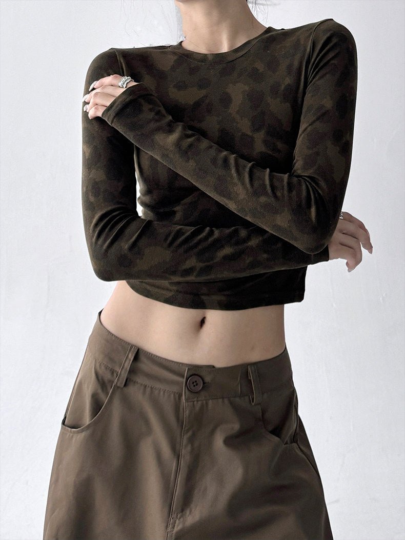 Leopard-Print Long-Sleeve Top - CT5164 - COPPING THREADS - CT ORIGINALS