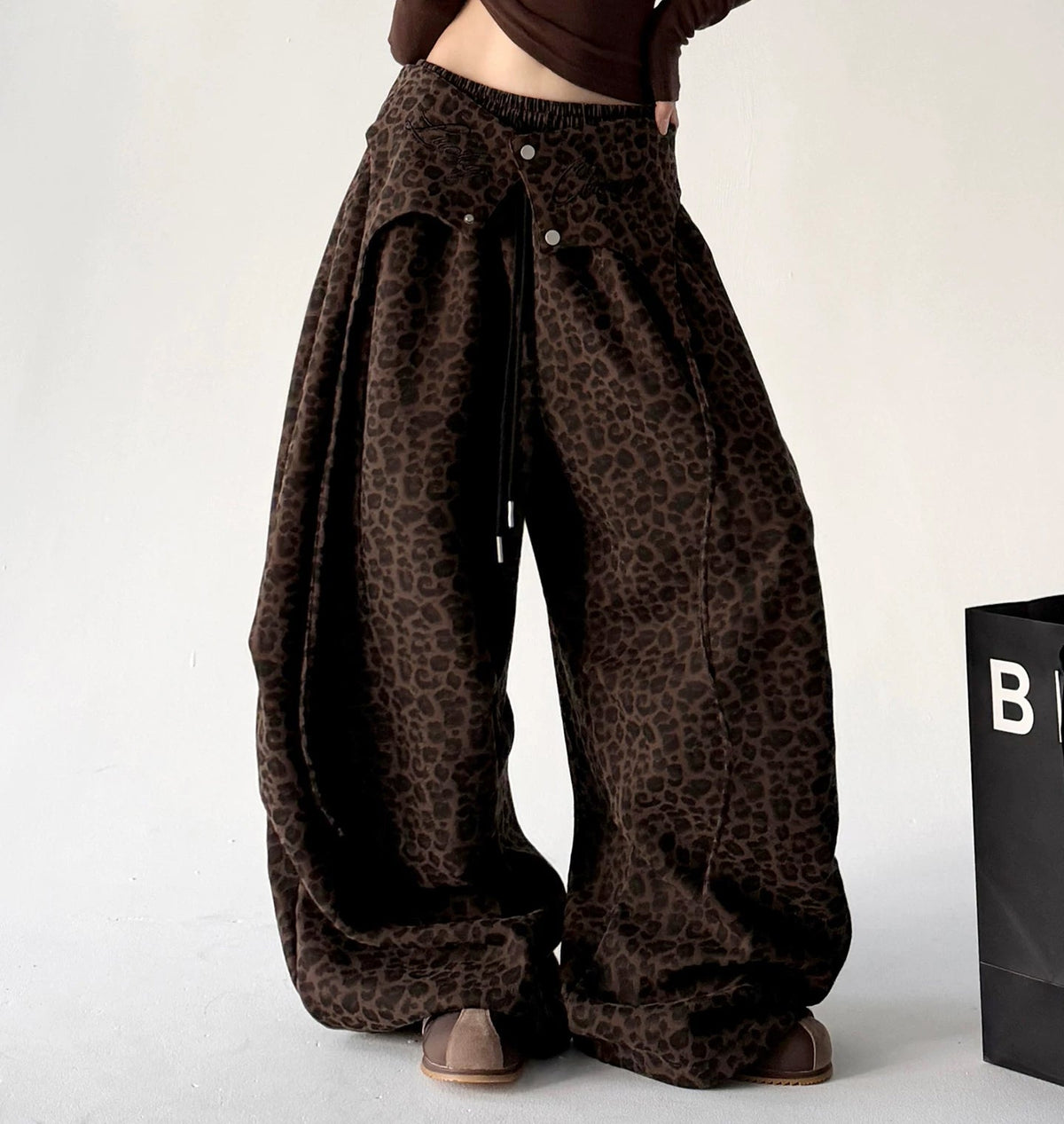 Leopard-Print Rounded Wide-Leg Pants - COPPING THREADS - CT ORIGINALS Main image