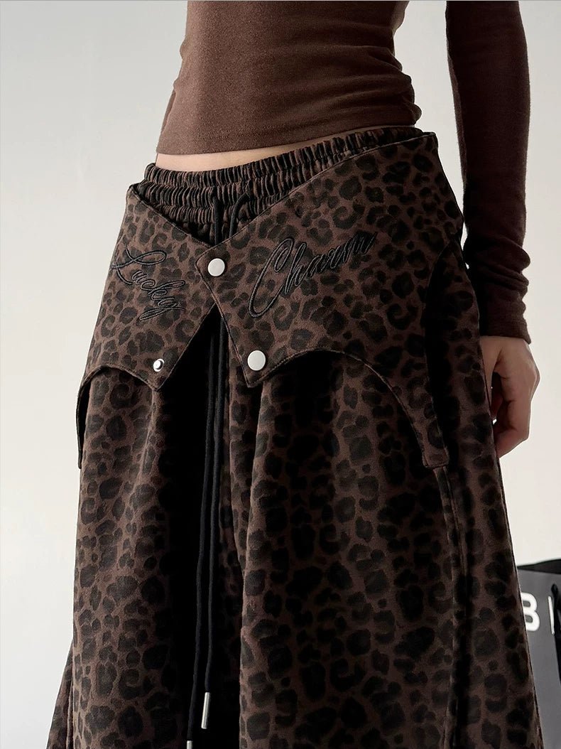 Leopard-Print Rounded Wide-Leg Pants - COPPING THREADS - CT ORIGINALS