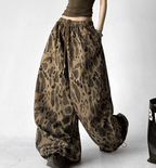 Leopard Print Wide Leg Drawstring Pants - COPPING THREADS - CT Select