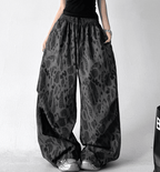 Leopard Print Wide Leg Drawstring Pants - COPPING THREADS - CT Select