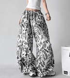 Leopard Print Wide Leg Drawstring Pants - COPPING THREADS - CT Select