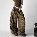 Leopard Print Wide Leg Drawstring Pants - COPPING THREADS - CT Select