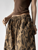 Leopard Print Wide Leg Drawstring Pants - COPPING THREADS - CT Select