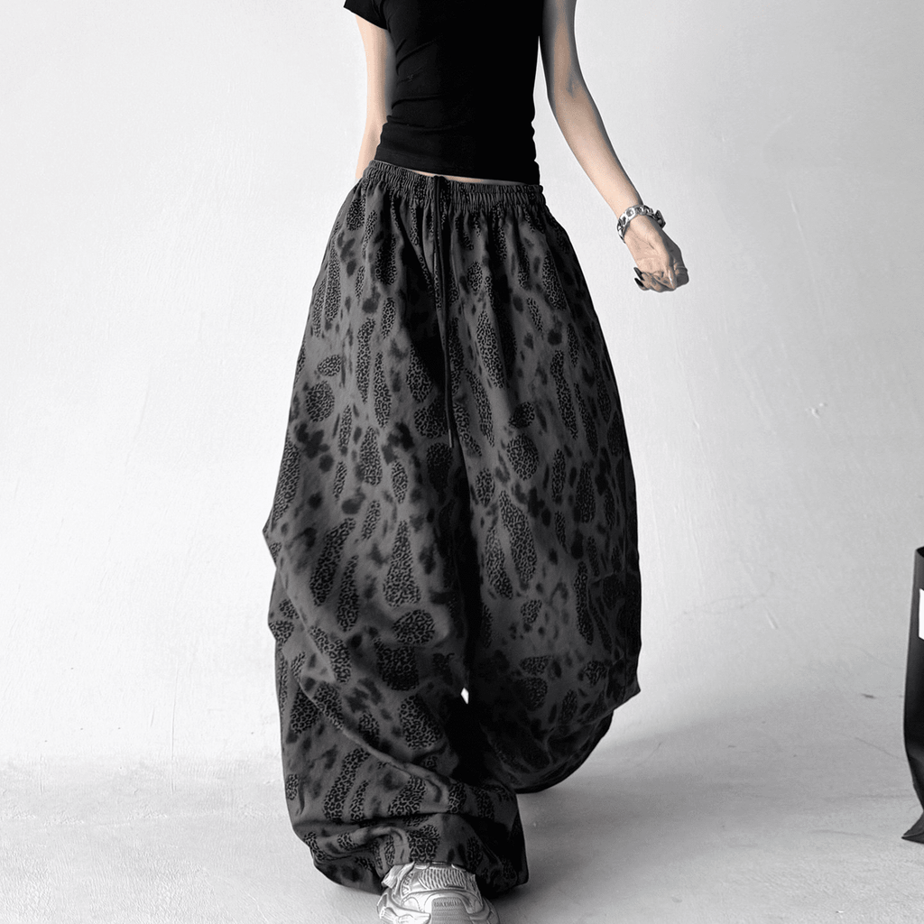 Leopard Print Wide Leg Drawstring Pants - COPPING THREADS - CT Select