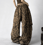 Leopard Print Wide Leg Drawstring Pants - COPPING THREADS - CT Select