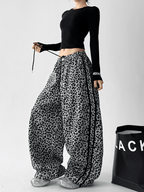 Leopard Print Wide‑Leg Track Pants - COPPING THREADS - CT Select