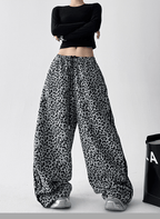 Leopard Print Wide‑Leg Track Pants - COPPING THREADS - CT Select