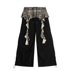 Leopard Ruffle Layered Parachute Pants - COPPING THREADS - CT Select