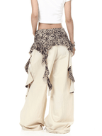 Leopard Ruffle Layered Parachute Pants - COPPING THREADS - CT Select