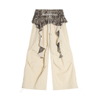 Leopard Ruffle Layered Parachute Pants - COPPING THREADS - CT Select