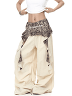 Leopard Ruffle Layered Parachute Pants - COPPING THREADS - CT Select