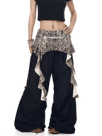 Leopard Ruffle Layered Parachute Pants - COPPING THREADS - CT Select
