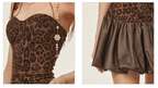 Leopard Strapless Bustier Dress - COPPING THREADS - Girly Fancy