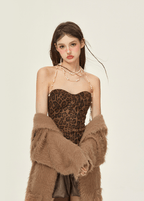 Leopard Strapless Bustier Dress - COPPING THREADS - Girly Fancy