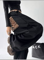 Leopard‑Trim Baggy Wide‑Leg Sweatpants - COPPING THREADS - CT Select